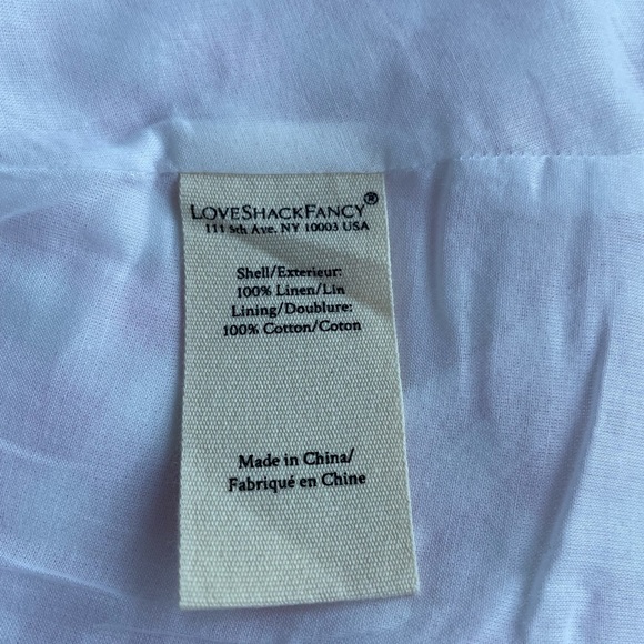NEW LoveShackFancy Shai Linen Gingham Mini Dress Pink | US 2 UK 6 - Picture 12 of 15